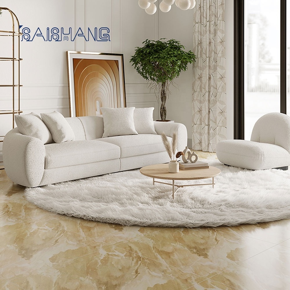 Couch Loveseat light luxury berber fleece sofa single chair Nordic living room modern couch leather sponge sofas