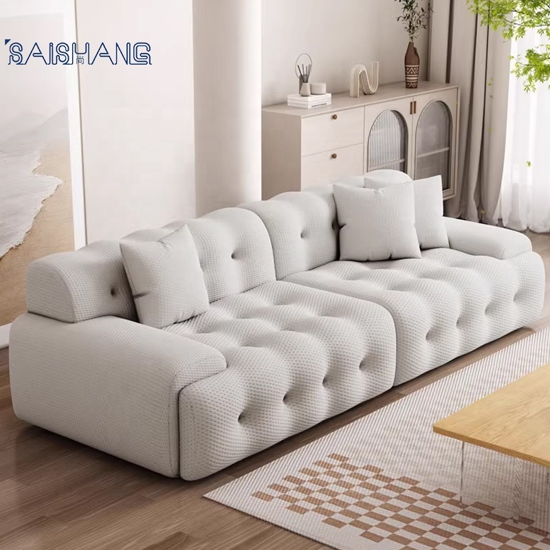 Saishang Luxury Lounge Sofa Simple Style Living Room Sofa Antique 4 seat couch Home living room furniture