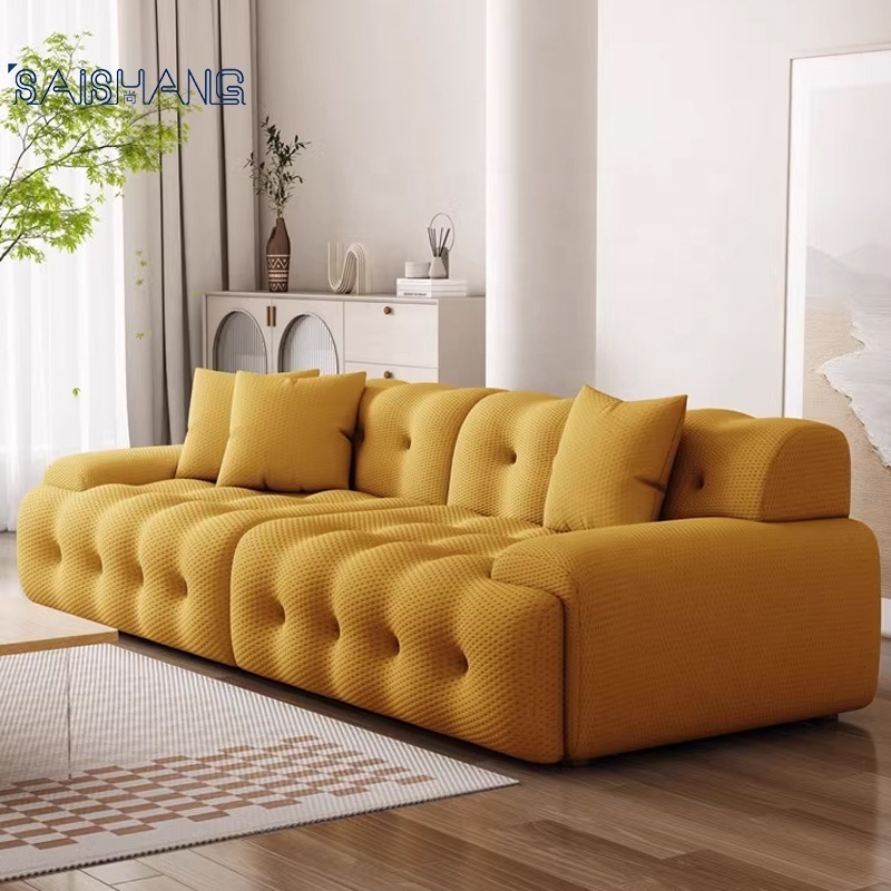 Saishang Luxury Lounge Sofa Simple Style Living Room Sofa Antique 4 seat couch Home living room furniture