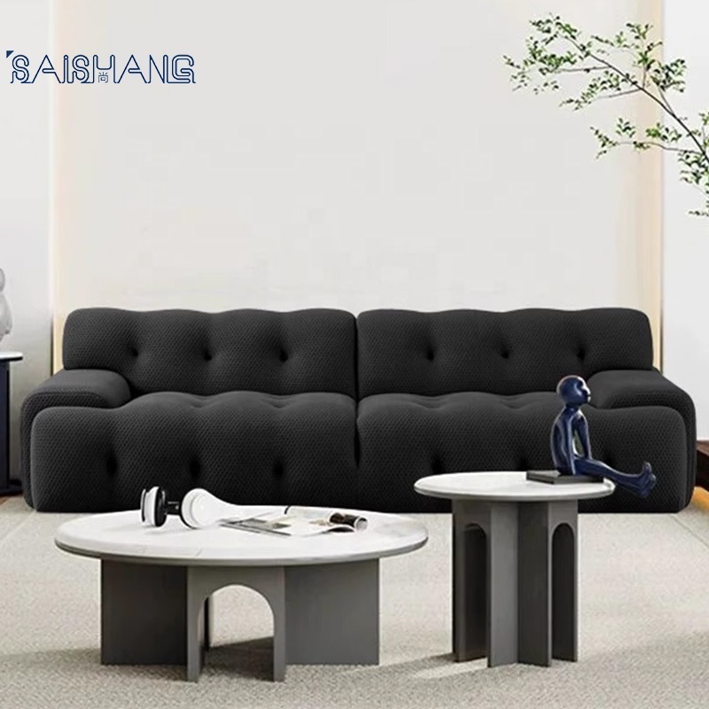 Saishang Luxury Lounge Sofa Simple Style Living Room Sofa Antique 4 seat couch Home living room furniture