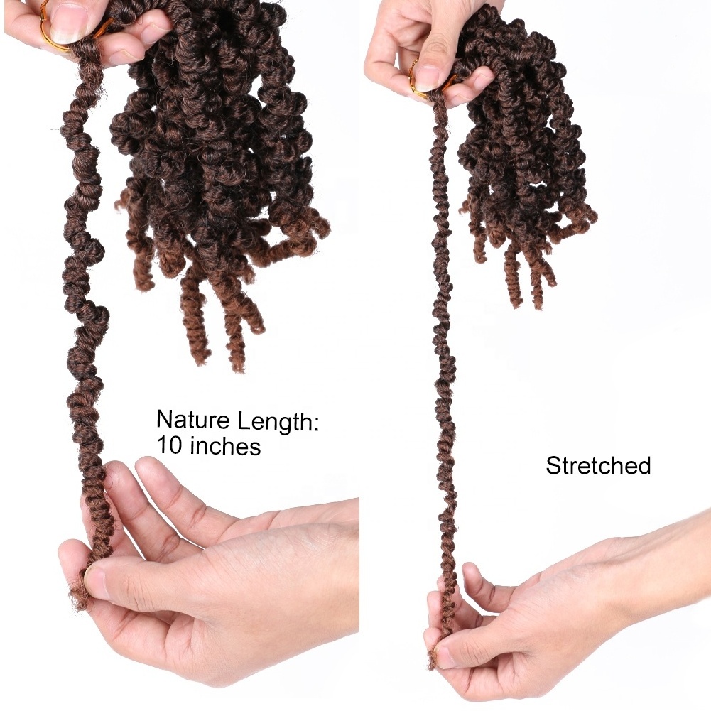 Wholesale Hot Selling Afro Twist Bomb Twist Crochet Braid Hair Curly End Pre-twisted Spring Twist