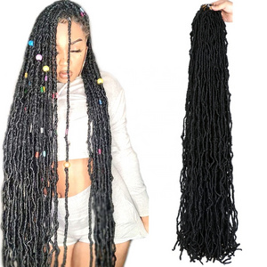 Faux Locs Long Curly Dreadlocks Pre Looped 14 18 24 36 Inch Soft Locs Crochet Hair Faux Locs