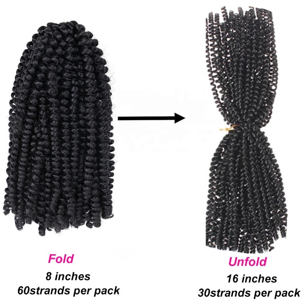 Wholesale Bomb Twist Crochet Braids Synthetic Braiding Hair Extensions Marlybob Kinky Curly Spring Twist Hair