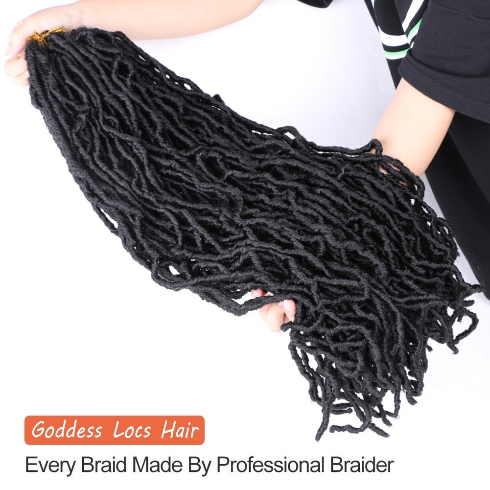 Faux Locs Long Curly Dreadlocks Pre Looped 14 18 24 36 Inch Soft Locs Crochet Hair Faux Locs