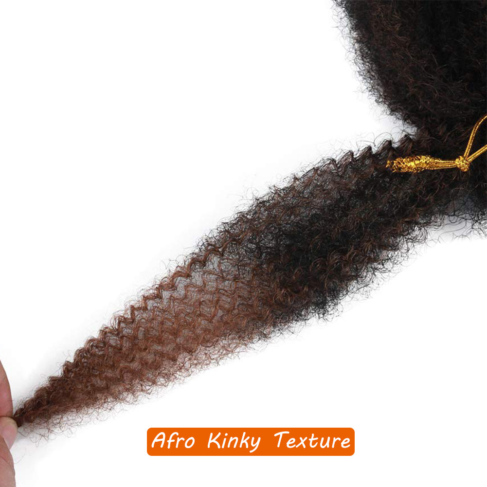 8 Inch Braiding Hair  Synthetic Premium Fiber Afro Kinky Bulk Marley Braids Crochet Hair