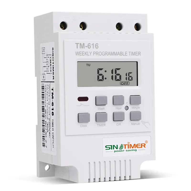 SINOTIMER 30AMP Weekly Programmable Digital TIME SWITCH Relay Control Timer 220V Din Rail Mount