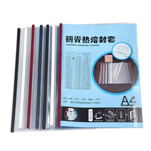 SAITAO Manufacturer 100 Pcs Multicolor Office Report Covers 18mm PVC 1-50mm Metal Spine Thermal Binding Covers