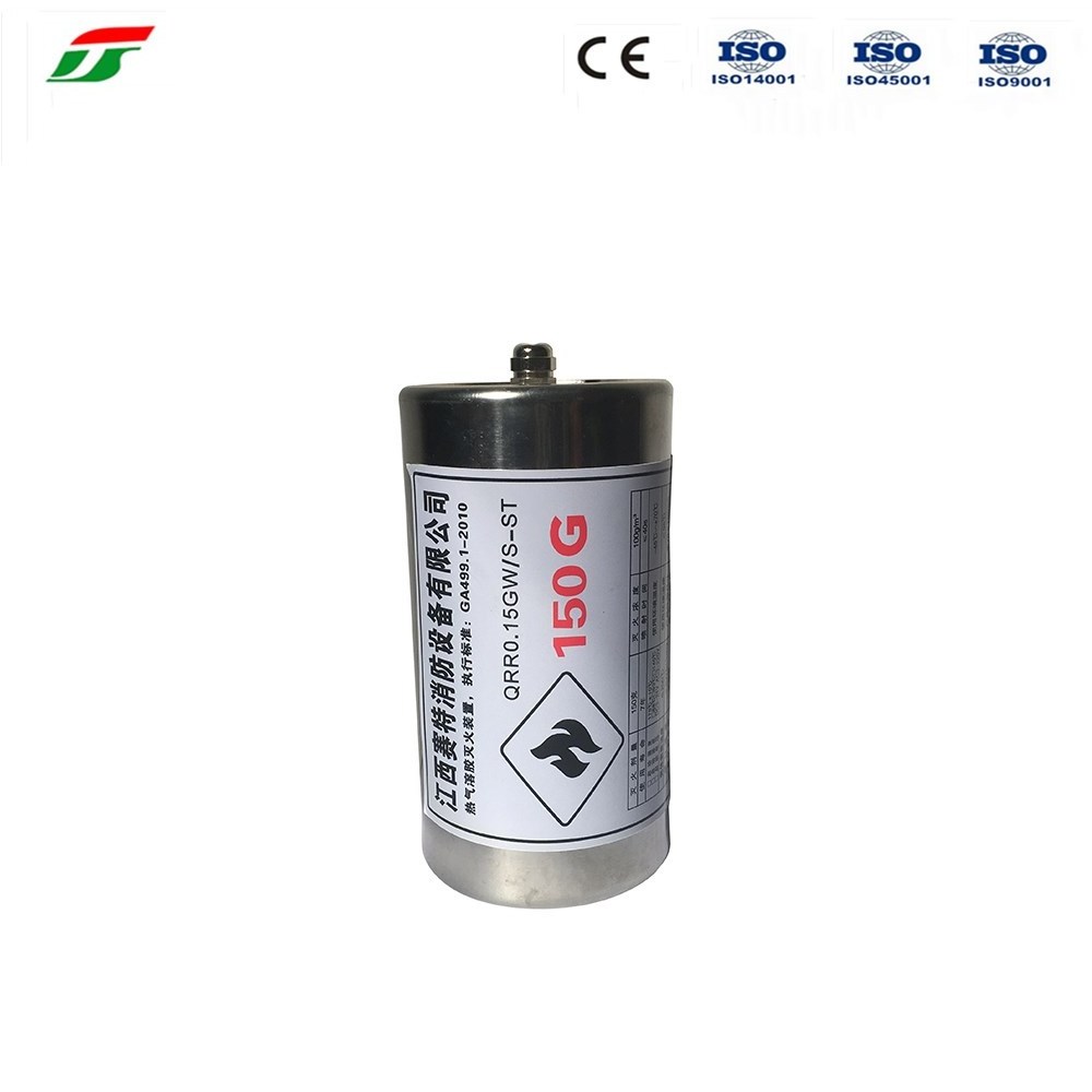 Suspended Fire Extinguishers 150g Stainless Steel Cylinder Aerosol Fire Extinguishing Equipment