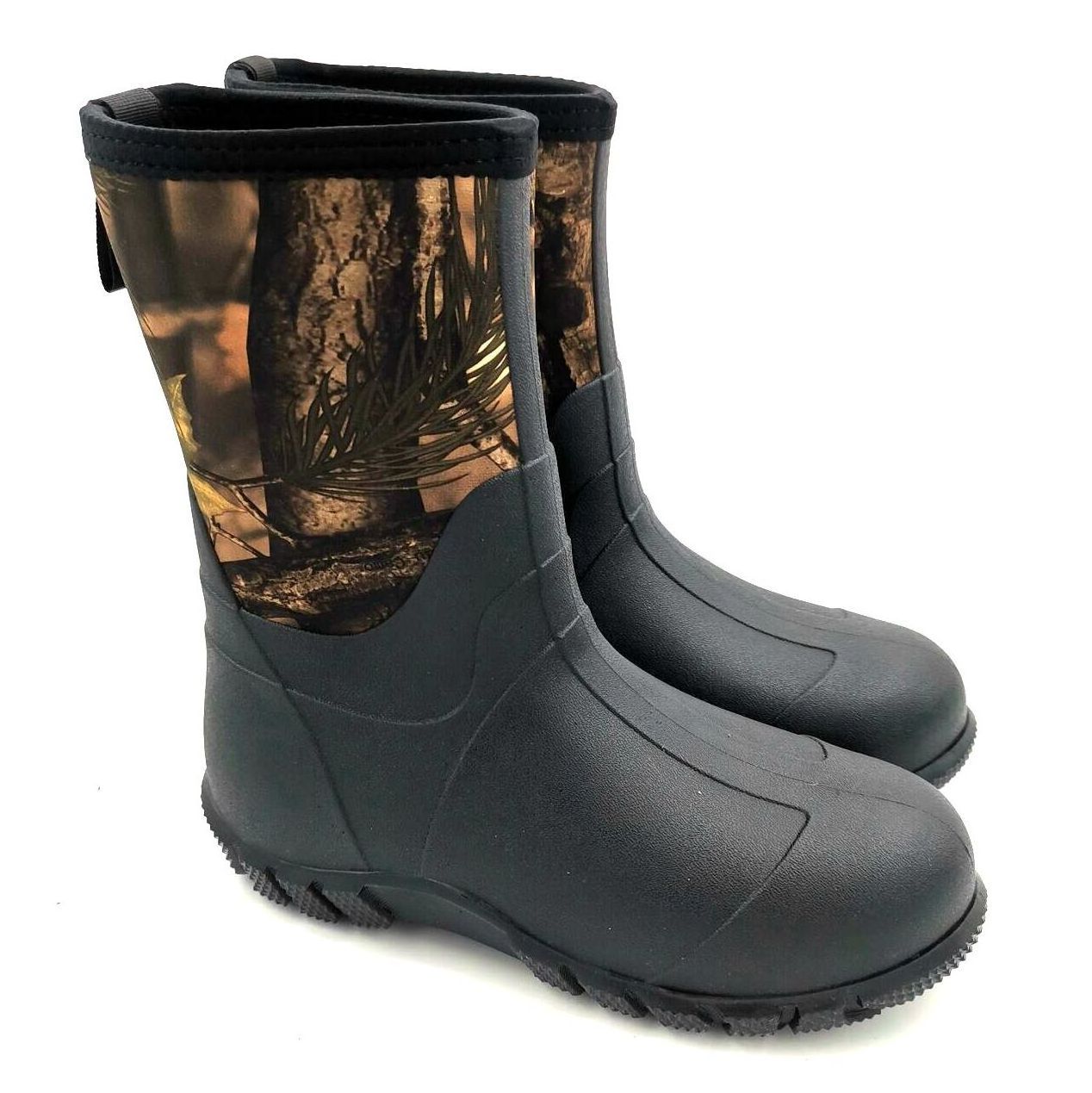 Rubber Boots for Men Multi-Season Waterproof Muck Rain Boots with Steel Shank Durable Rubber Neoprene Outdoor Hunting boots