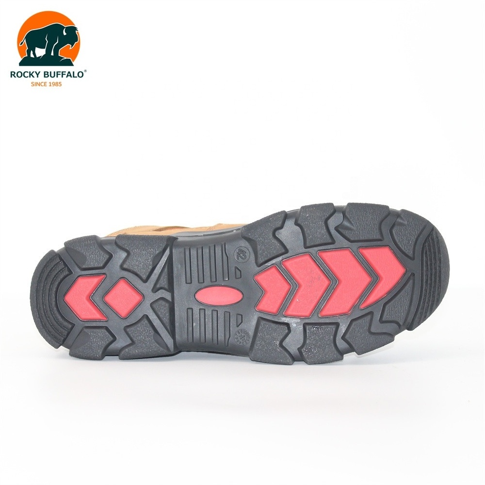 Rocky Buffalo Heavy Duty Rubber Outsole Nubuck+Rubber Upper Middle Cut Safety Shoes/Boots