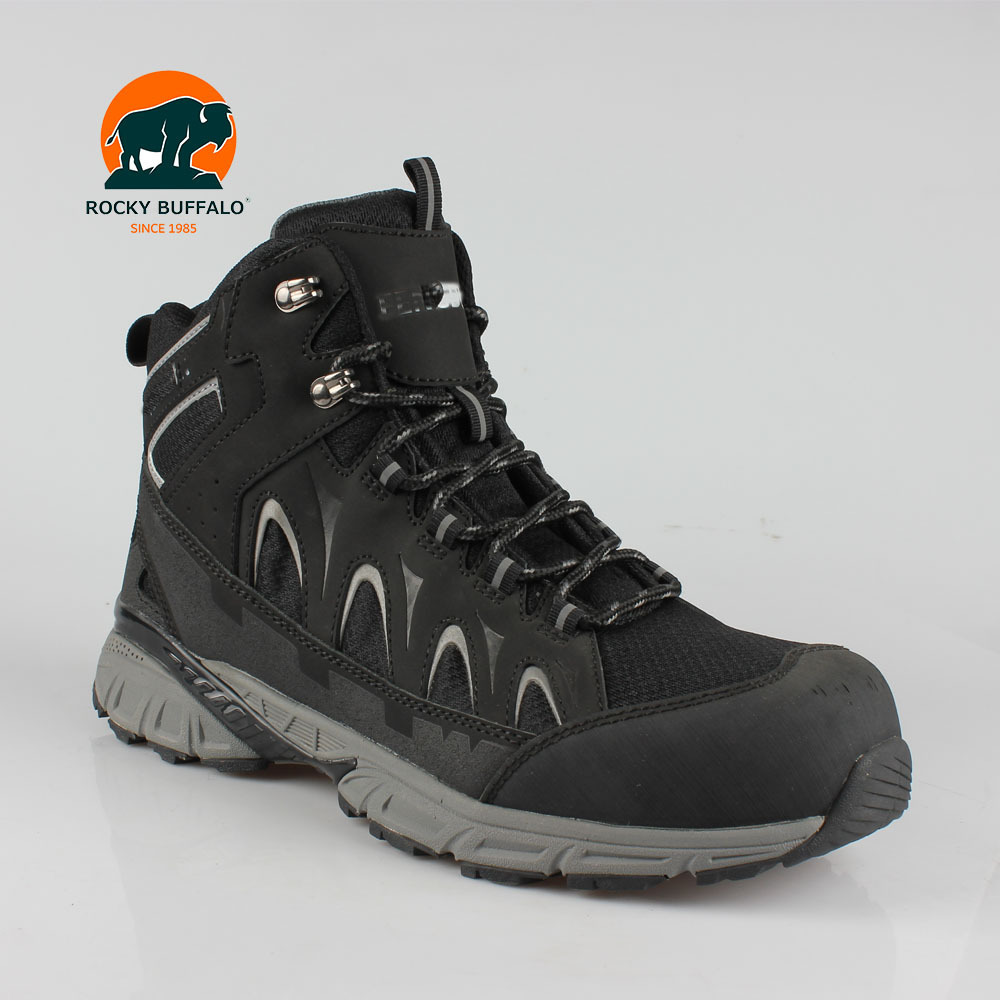 Rocky Buffalo Slip Resistant Shoes Steel Toe Boots Protective Shoes Waterproof Outdoor Safety Sport Walking Shoes