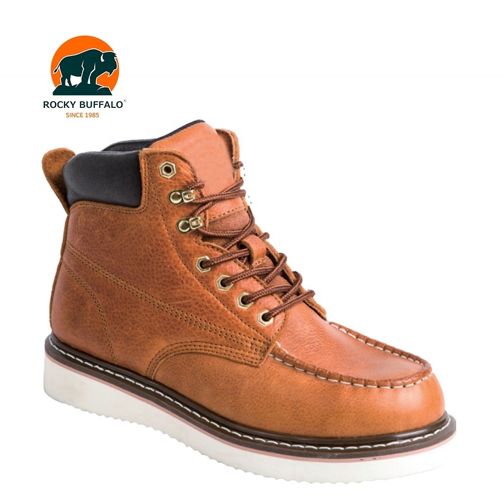 Rocky Buffalo Milled Leather Leather Lning Goodyear Woodland Safety Boots Goodyear