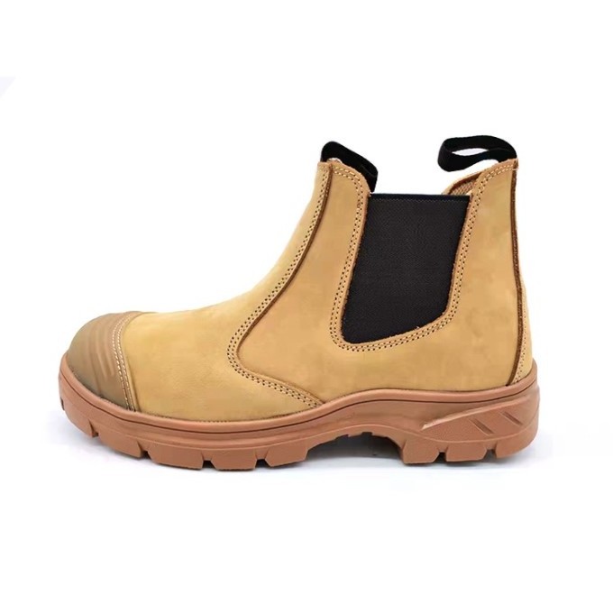 High quality Australia hit and stab proof steel toe men shoes safety leather brown safety work boots for men