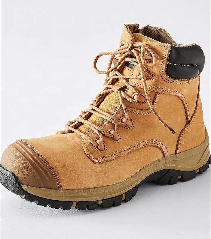 chelsea style steel toe  wheat suede leather safety boots anti slip men casual shoes australia