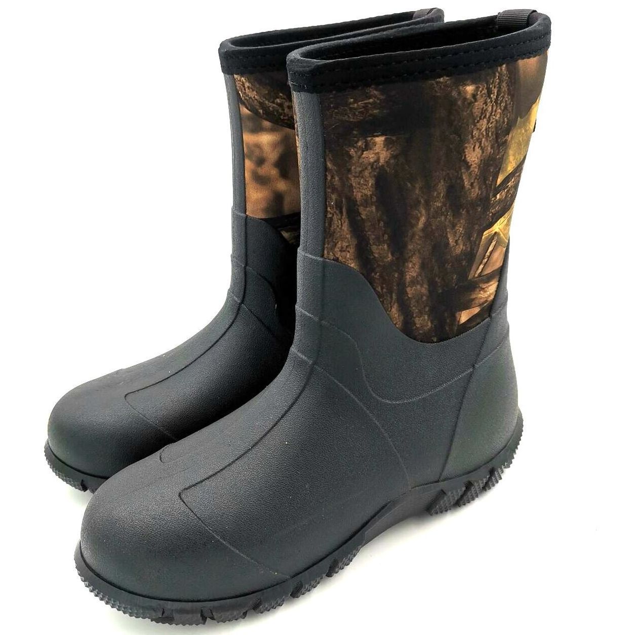 Rubber Boots for Men Multi-Season Waterproof Muck Rain Boots with Steel Shank Durable Rubber Neoprene Outdoor Hunting boots