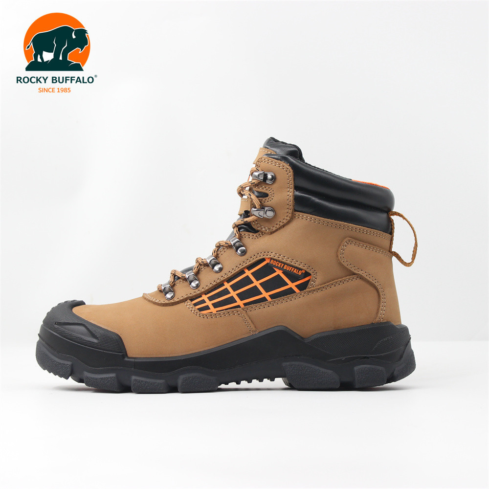 Steel Head Toe Anti Smashing Anti Stab Anti Slip Injection-molded Soft Pu Outsole cowhide Leather winter Safety Shoes work boots