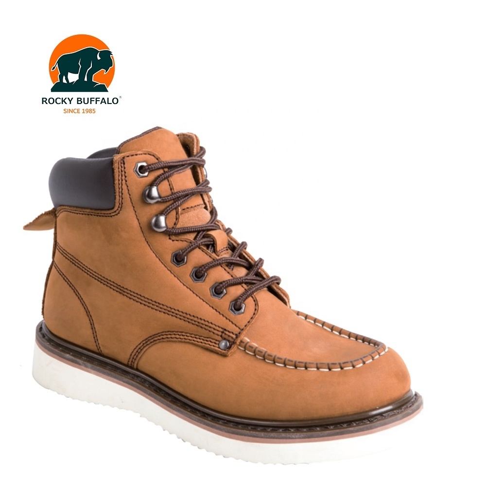 Rocky Buffalo Milled Leather Leather Lning Goodyear Woodland Safety Boots Goodyear