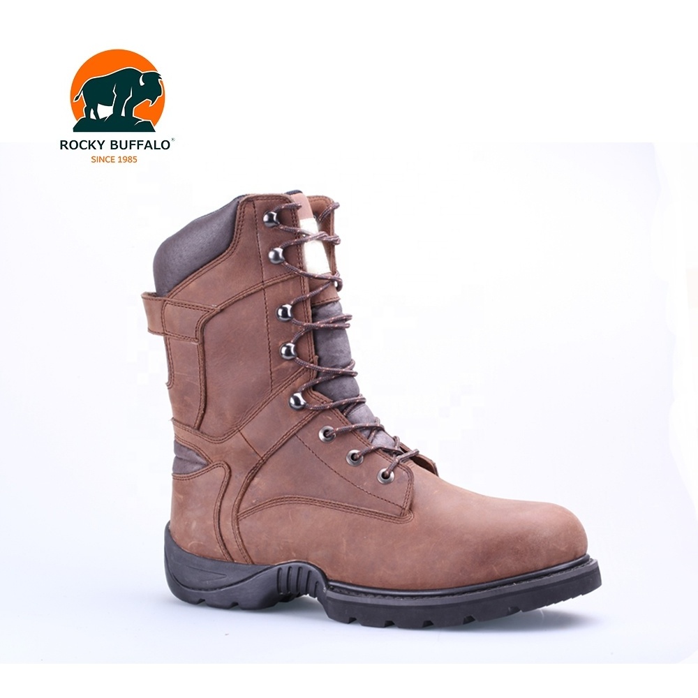 Rocky Buffalo Botas De Seguridad Boots Men Suede Leather Goodyear  Safety Shoes Steel Toe