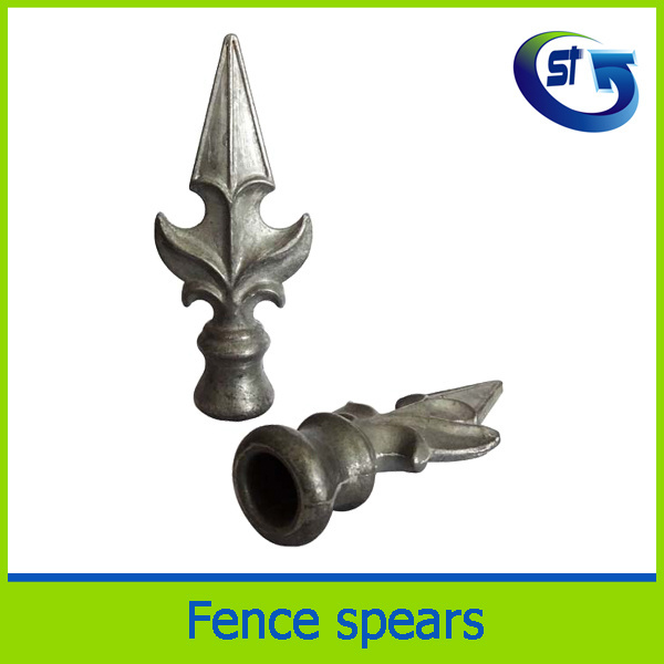 Wrought iron gate hardware ornamental fence tube steel spear points  fence decorations