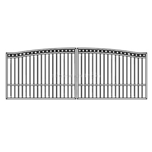 High Quality Customized Decorative Outdoor Garden Courtyard Entrance Driveway Gate Double Swing Sliding Aluminum Gates