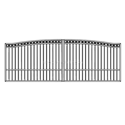 High Quality Customized Decorative Outdoor Garden Courtyard Entrance Driveway Gate Double Swing Sliding Aluminum Gates