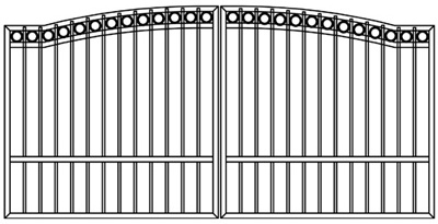 New design metal Gate,entrance gate,wrought iron double open swing gate G3015C