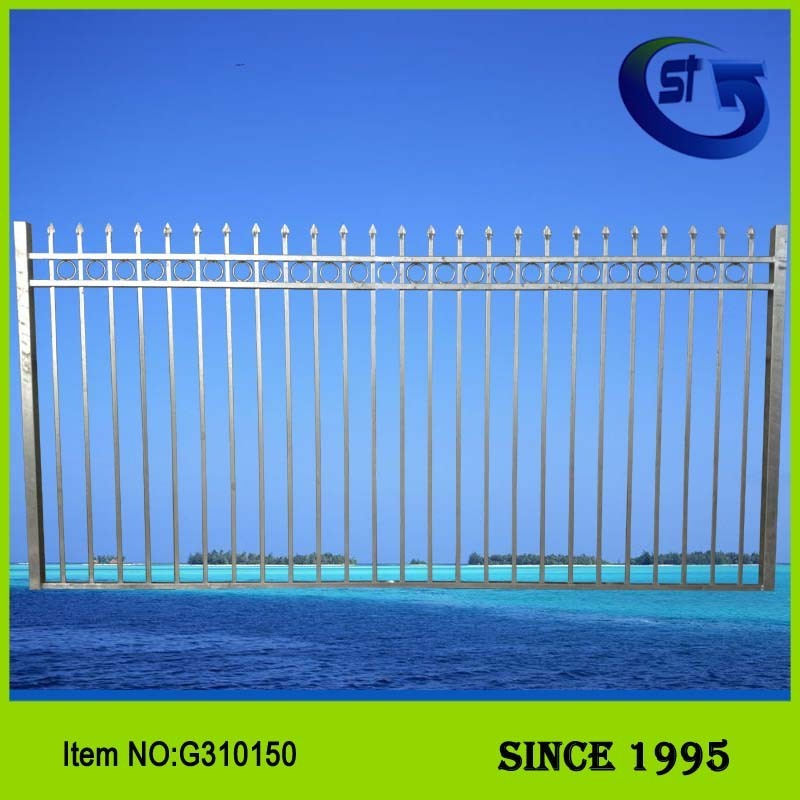 High Quality Cheap Custom HDG Steel Tube Fence Galvanized Iron Wrought Fence Gate