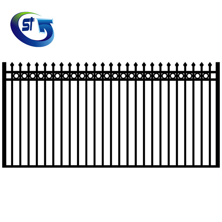 High Quality Cheap Custom HDG Steel Tube Fence Galvanized Iron Wrought Fence Gate