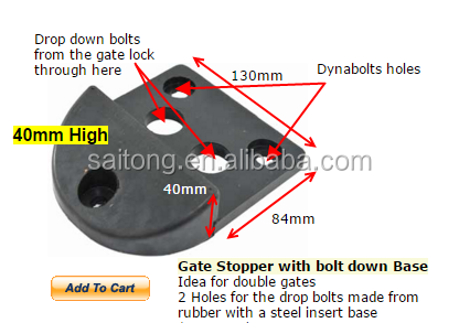 China Made Professional RS150 Heavy Duty Steel Core Rubber Gate Stopper