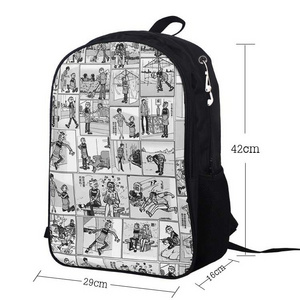 High quality fashion anime men bags school black book backpack libro mochilas de anime