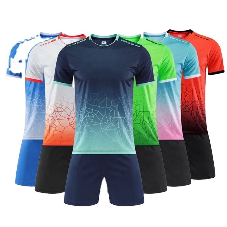 Wall Crack Soccer uniform set fully sublimation soccer kit with custom design and logo soccer jersey football wear