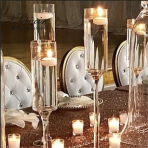 ZT-007T Set long stemmed floating candle glass holder for Wedding Centerpieces