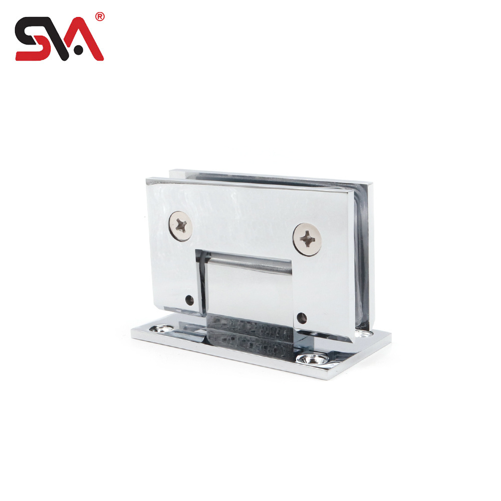 North America Design Bathroom Hardware Adjustable SVA-222CJ Brass Material SUS201 Baseplate Shower Glass Door Pivot Clamp Hinge