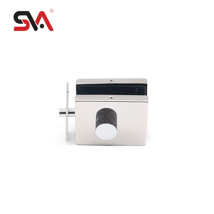 SVA-0911B Manufacturer Direct Lock Cylinders Zinc Alloy Stainless Steel 304 Drawing Surface Latch Push And Pull Glass Door Lock