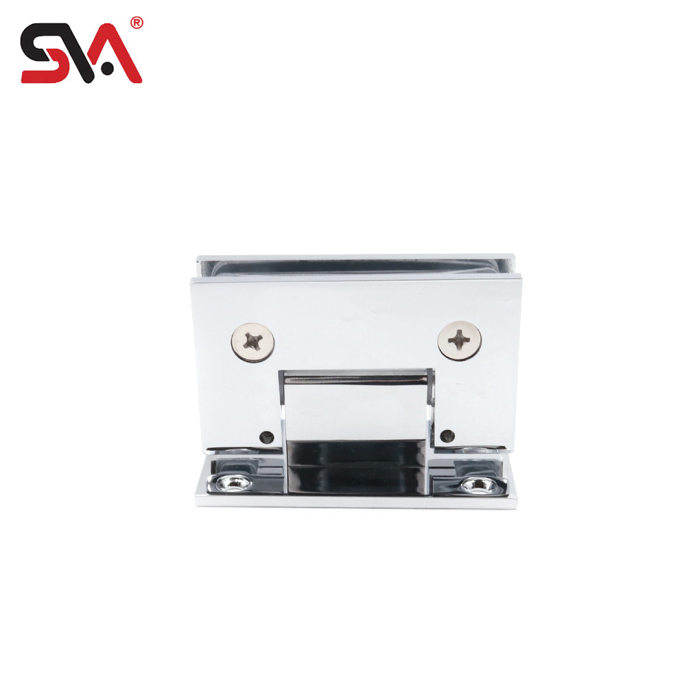 North America Design Bathroom Hardware Adjustable SVA-222CJ Brass Material SUS201 Baseplate Shower Glass Door Pivot Clamp Hinge