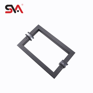 SVA-173 Modern Design Shower Bathroom Hotel Pull Handles Square Tube Matte Black Stainless Steel 304 Glass Door Handles