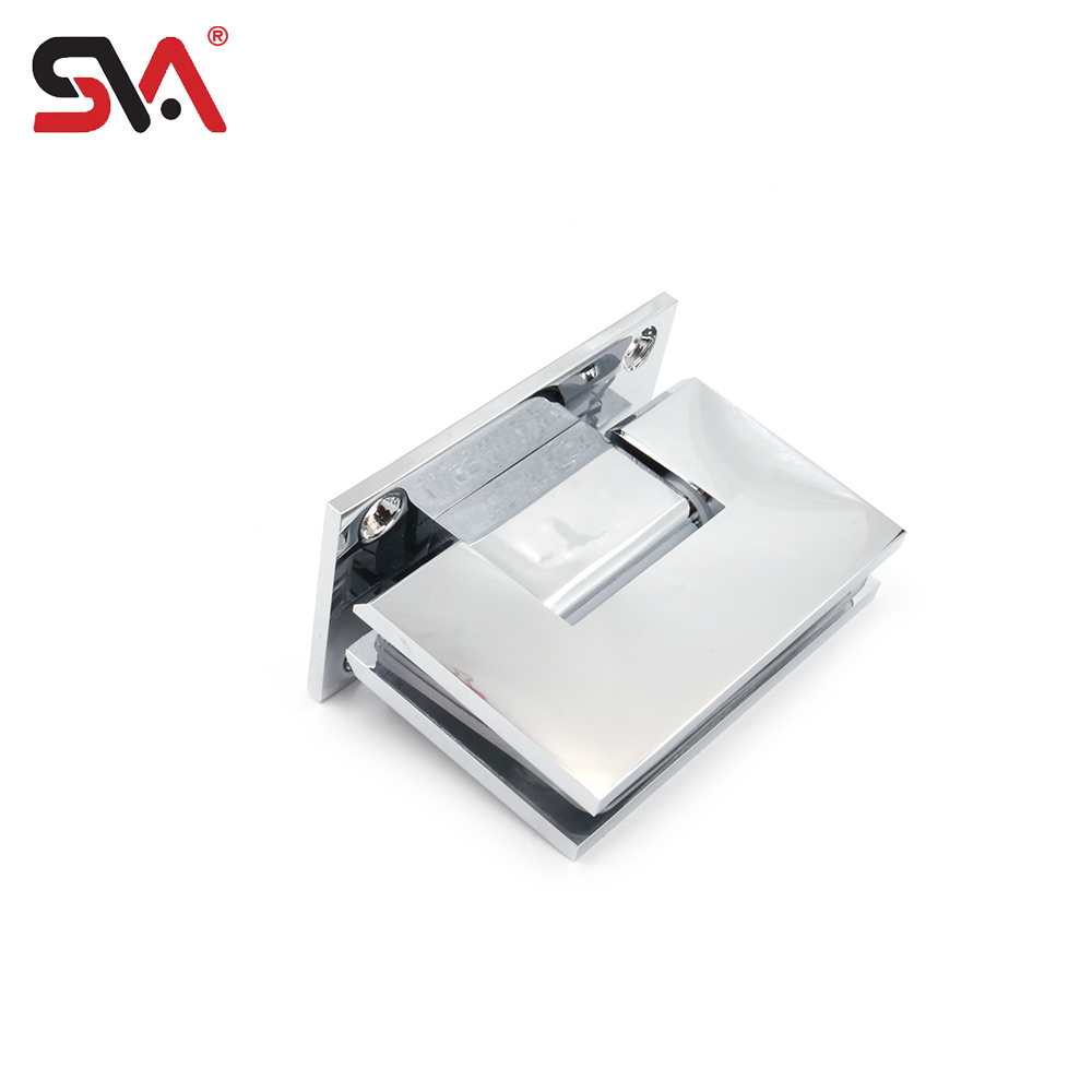 North America Design Bathroom Hardware Adjustable SVA-222CJ Brass Material SUS201 Baseplate Shower Glass Door Pivot Clamp Hinge