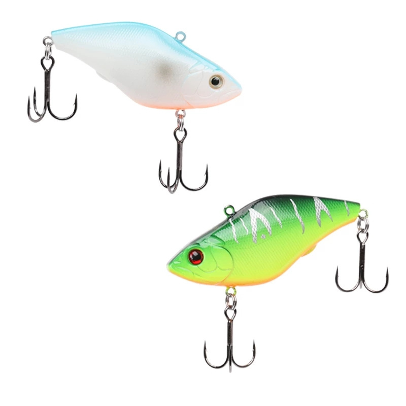 peche isca Artificial 3D Eyes Top Water Rattle Traps Fishing Plastic VIB Vibration Lure Crank Bait