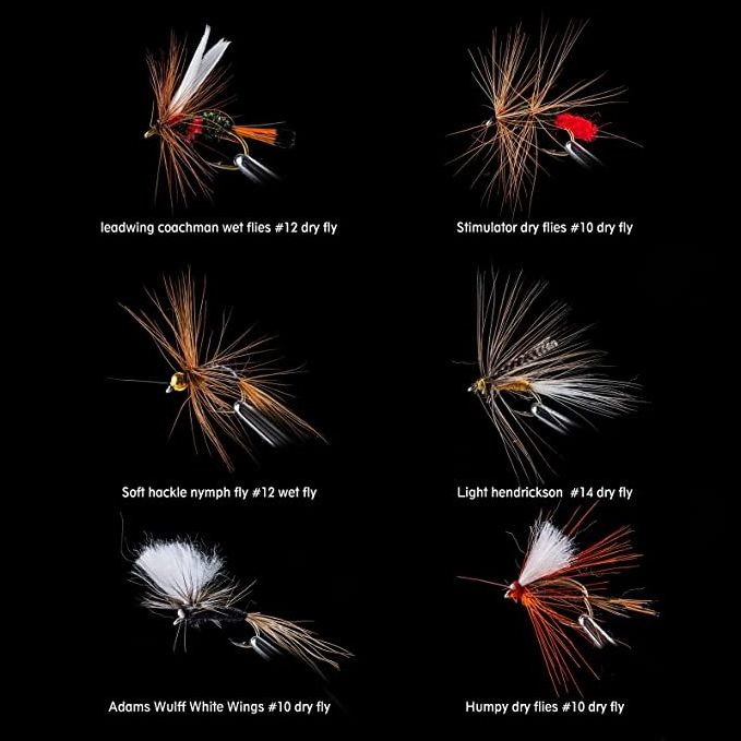 30pcs Fly Fishing Lures Dry Wet Flies Bait for Freshwater Fish