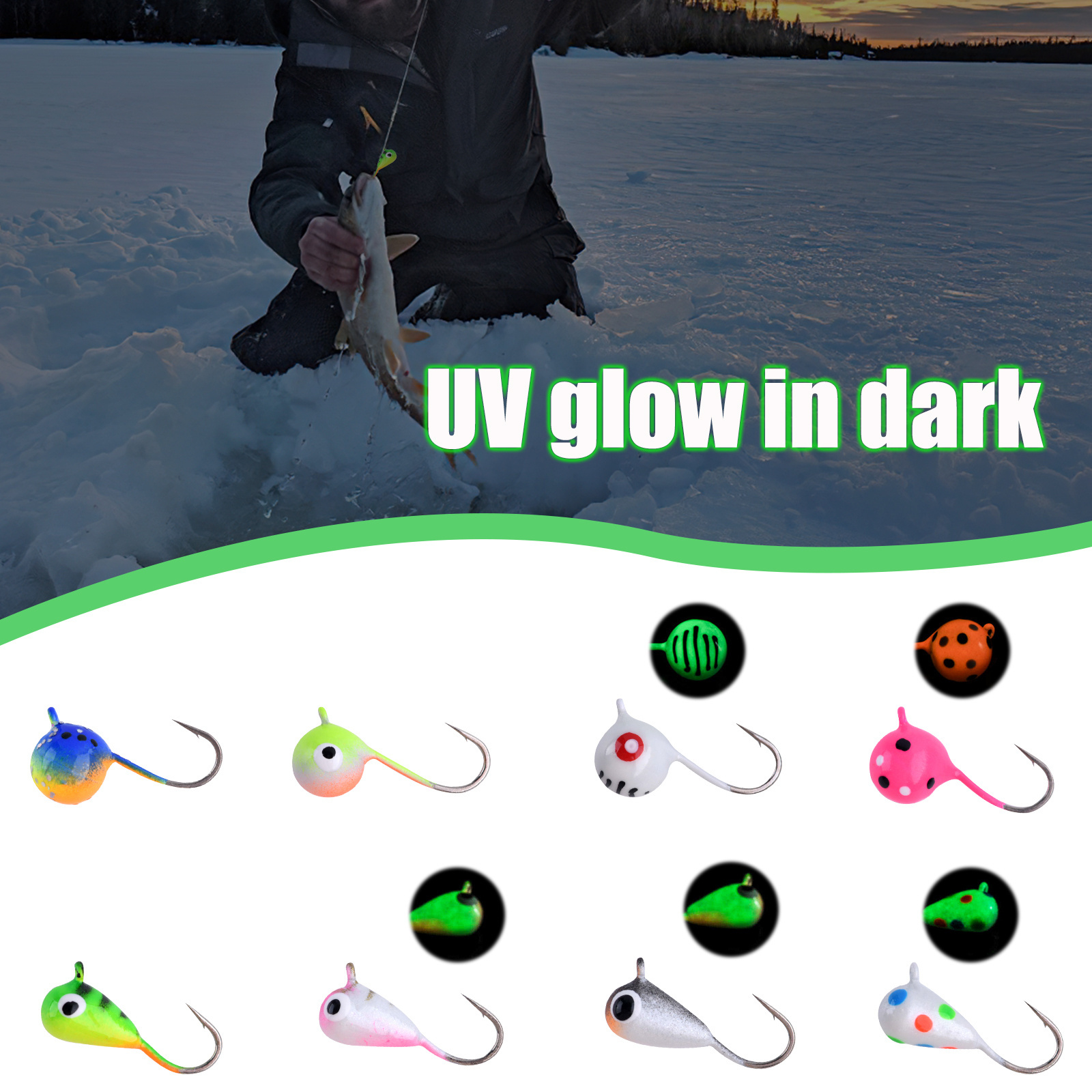 Winter Ice Fishing Lure Jigs Ice Tungsten Jighead