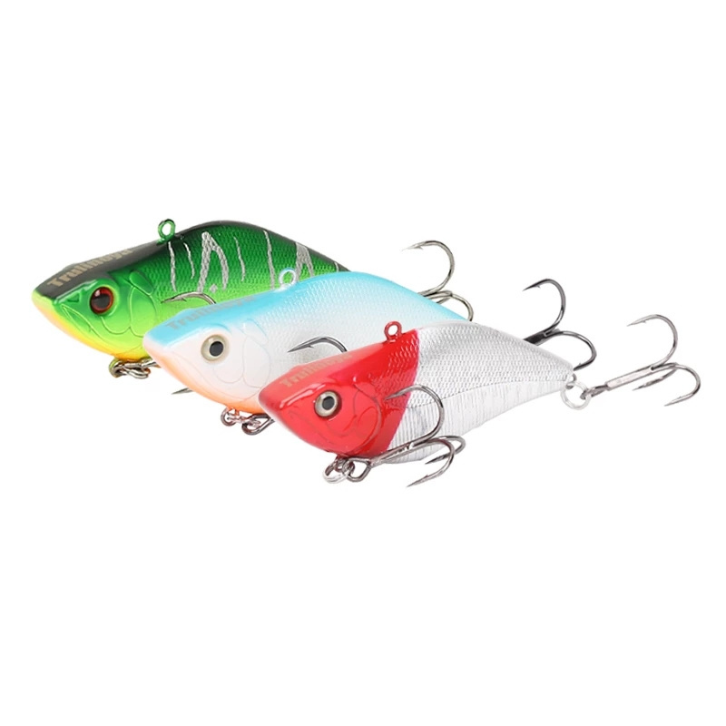 peche isca Artificial 3D Eyes Top Water Rattle Traps Fishing Plastic VIB Vibration Lure Crank Bait