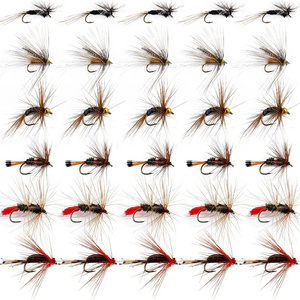 30pcs Fly Fishing Lures Dry Wet Flies Bait for Freshwater Fish