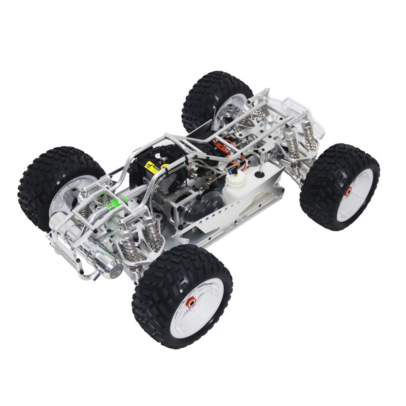 CNC Aluminum Alloy Off Road 4WD car 2.4G Radio control toys 1/5 Scale gas car rc truck One key reverse