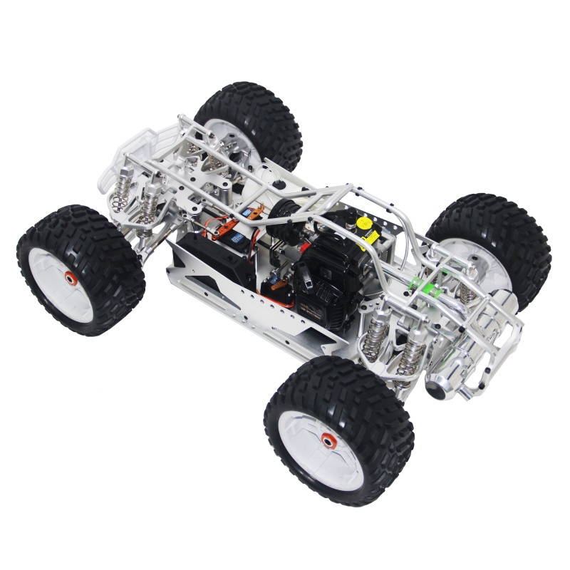 CNC Aluminum Alloy Off Road 4WD car 2.4G Radio control toys 1/5 Scale gas car rc truck One key reverse