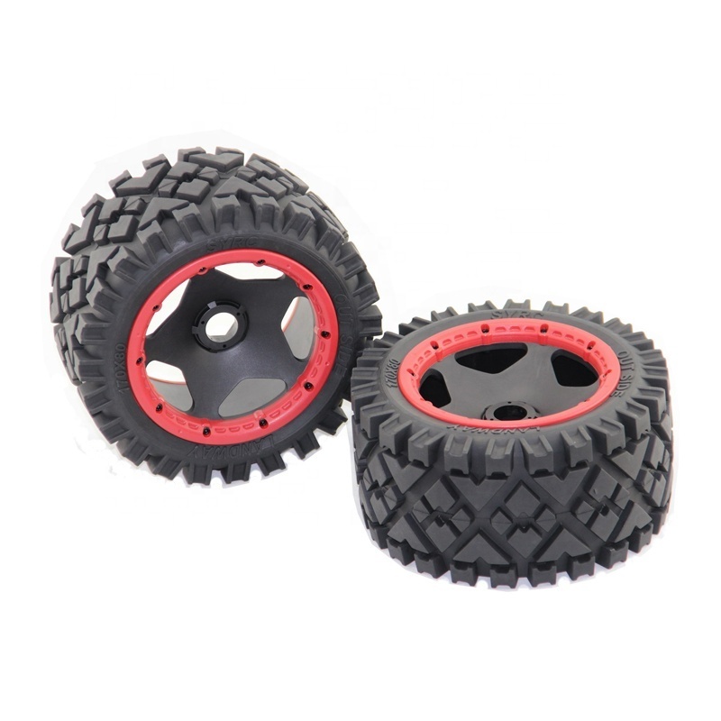 1/5 Snowland Nail All-terrain Rear Tires with Wheel Hub 2pcs for HPI SY KM ROVAN RC Baja 5b ss