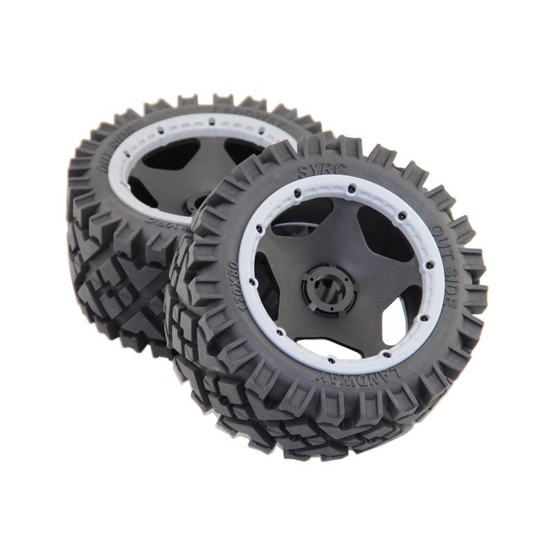 1/5 Snowland Nail All-terrain Rear Tires with Wheel Hub 2pcs for HPI SY KM ROVAN RC Baja 5b ss