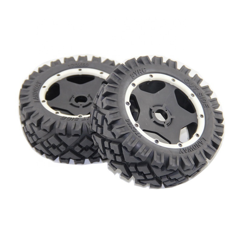 RC BAJA 5B All Terrain Tires Per Pair Off Road Front/Rear Tyres for 1/5 scale HPI Rovan KM SY Baja 5b