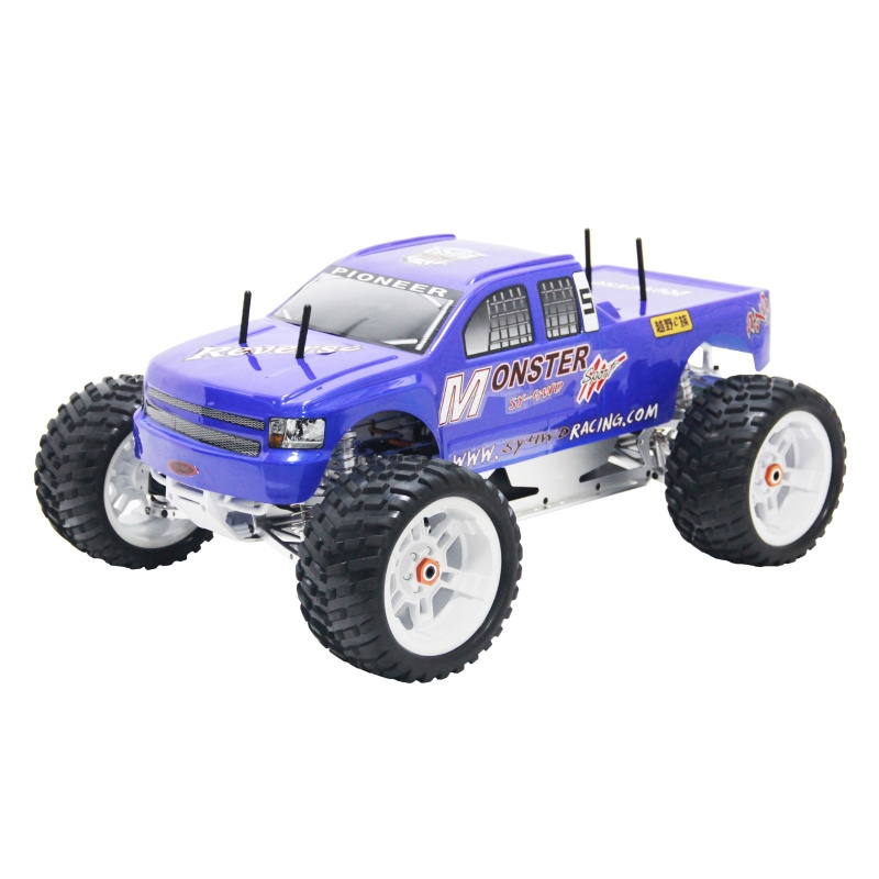 CNC Aluminum Alloy Off Road 4WD car 2.4G Radio control toys 1/5 Scale gas car rc truck One key reverse