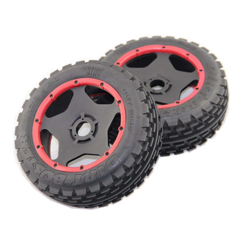 2pcs SY ROVAN Front Tires & Wheels for 1/5 SY HPI KM BAJA 5B RC Car Parts