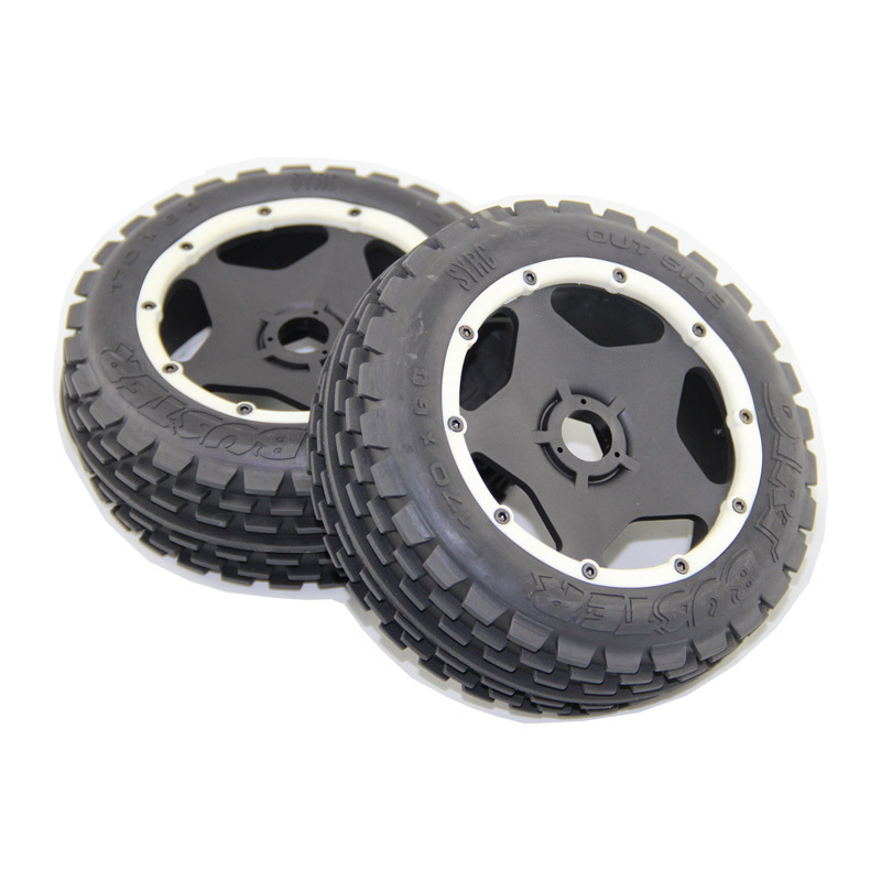 2pcs SY ROVAN Front Tires & Wheels for 1/5 SY HPI KM BAJA 5B RC Car Parts